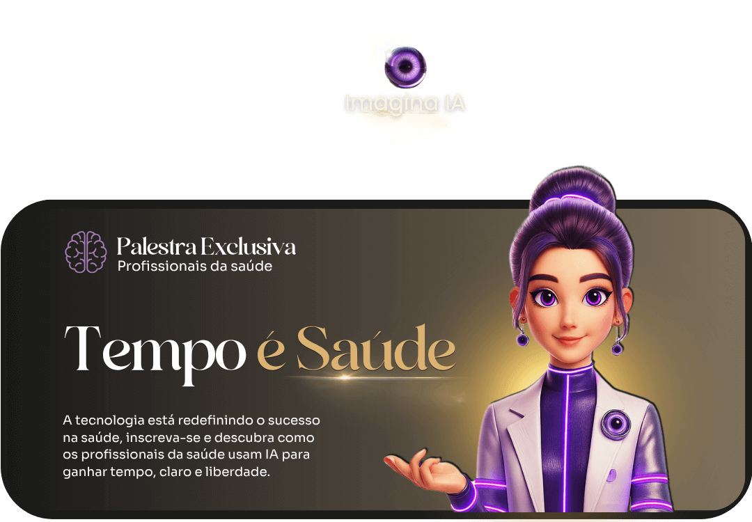 Palestra para profissionais da saúde sobre uso de IA para ganhar tempo e liberdade